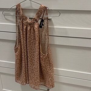 Aakaa Floral Tank Top - Tan NWOT